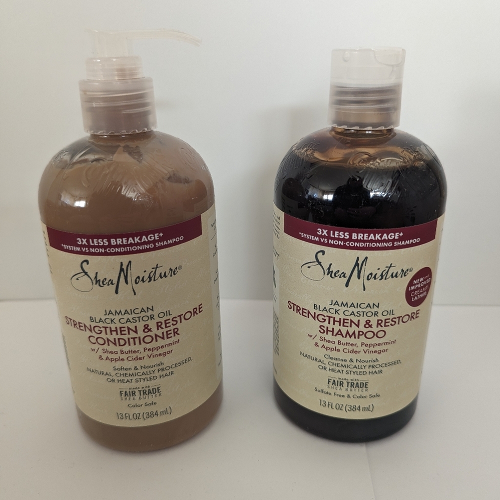 Shea Moisture Jamaican Black Castor Oil Conditioner and Shampoo Set